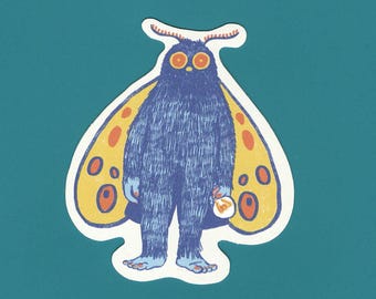 Mothman the Cryptid Cutie Matt Vinyl Sticker