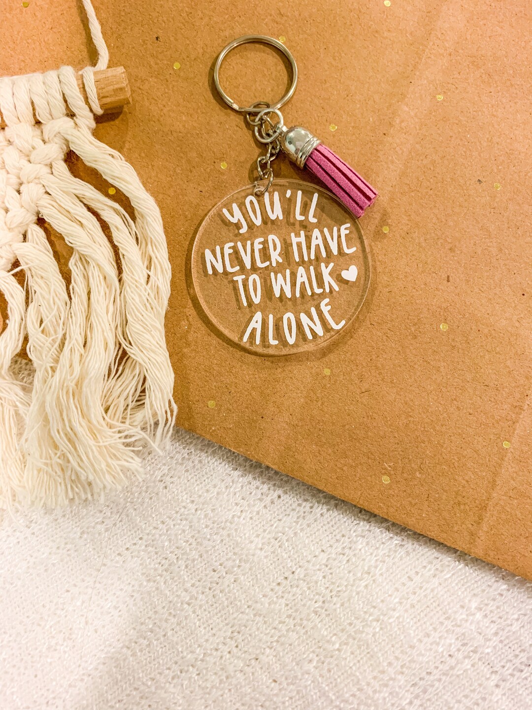 Custom Quote Acrylic Keychain Custom Word Keychain Phrase Etsy