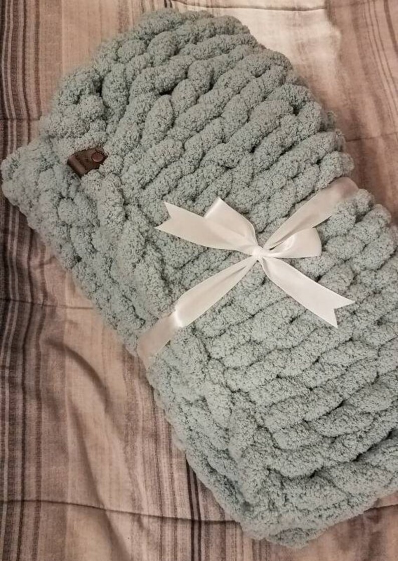 Chunky Knit Baby Blanket Etsy