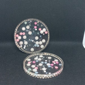 Craft Bead Coaster Set with Bedazzeled edge