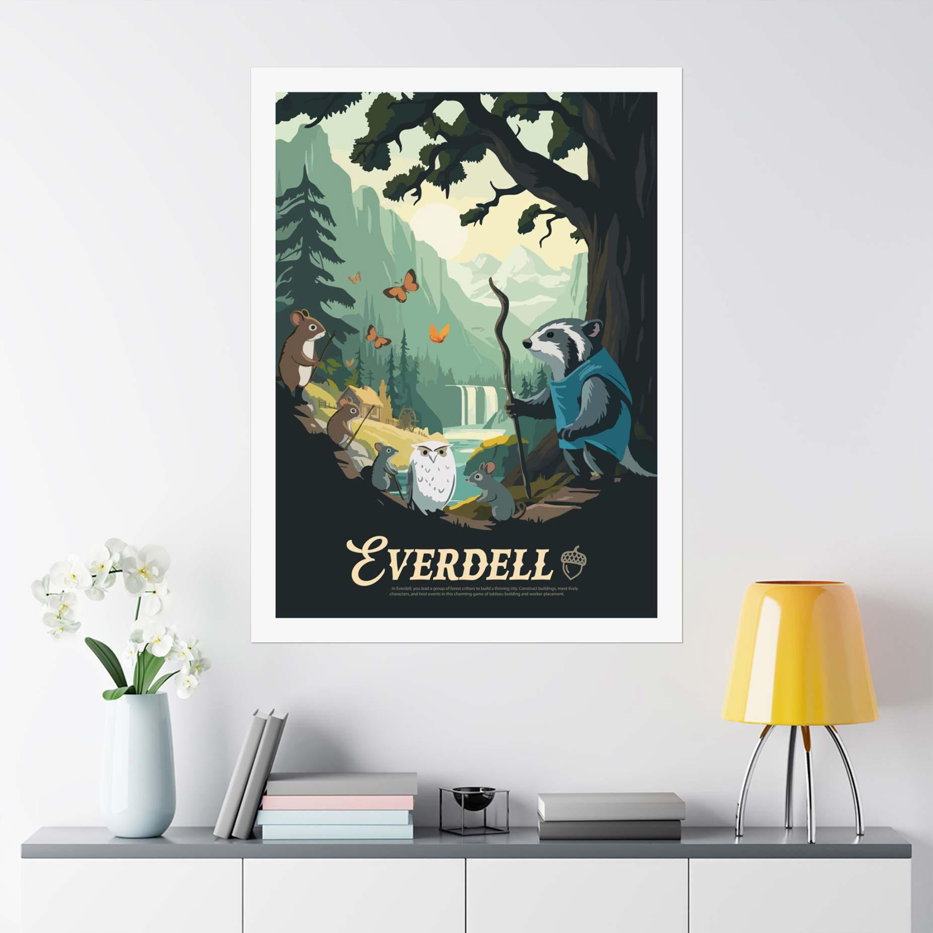 Unofficial Everdell-inspired Poster / Funny Retro Board Game Wall Art ...