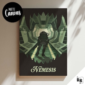 NEMESIS - Inspirierte Leinwand / Retro Brettspiel Kunst / Fantasy, DnD, RPG / Dekoration & Geschenk Idee