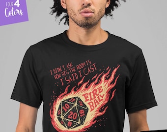 Camiseta RPG Fireball – Camiseta con meme de Dungeons and Dragons, regalo para magos de fantasía