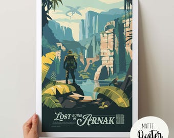 Unofficial LOST RUINS of ARNAK - Inspired Poster / Retro Board Game Poster & Wall Art Print / Fantasy, Roleplaying Game / Home Decor Gift