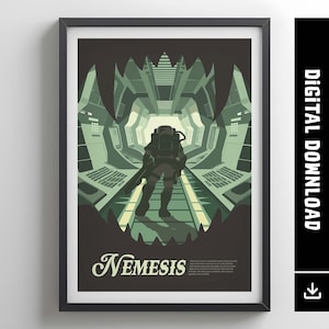 NEMESIS - Inspiriertes Poster / Retro Brettspiel Poster & druckbare Wand Kunst / Wohnkultur Geschenkidee / digitaler Download