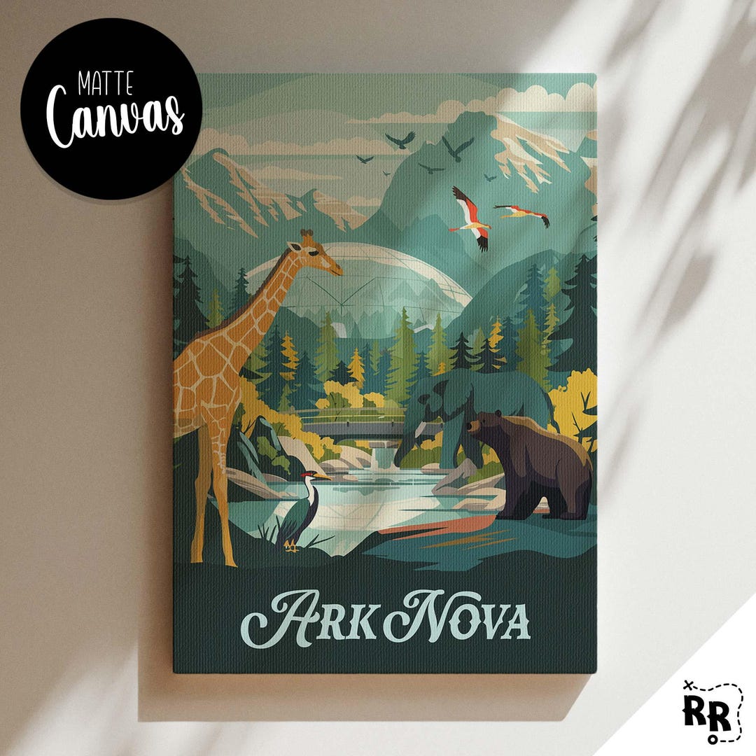 Unofficial ARK NOVA - Inspired Canvas / Retro Board Game Wall Art ...