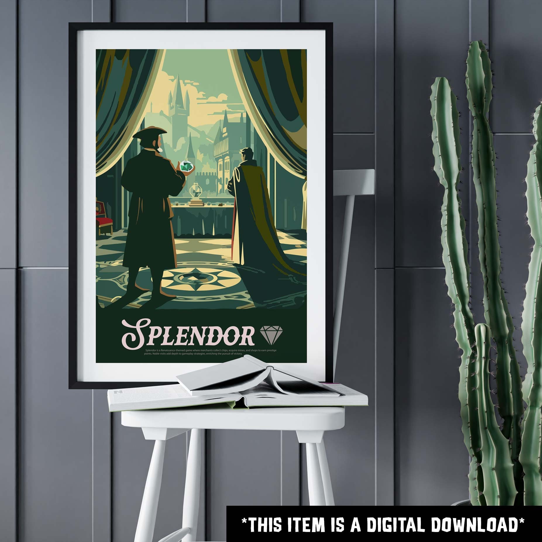 Unofficial SPLENDOR - Inspired Poster / Retro Board Game Poster ...