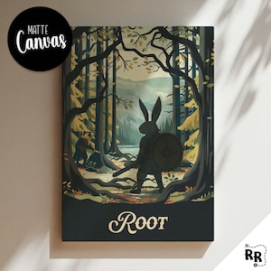 ROOT - Inspired Canvas / Retro Board Game Wall Art / Fantasy, DnD, RPG / Home Decor & Gift Idea