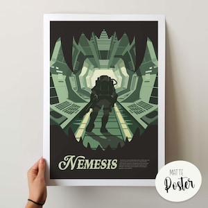 NEMESIS - Inspiriertes Poster / Retro Brettspiel Poster & Wand Kunst / Fantasy, Dnd, Rollenspiel / Dekoration Geschenkidee