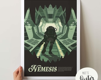 Unofficial NEMESIS - Inspired Poster / Retro Board Game Poster & Wall Art Print / Fantasy, Dnd, Roleplaying Game / Home Decor Gift Idea