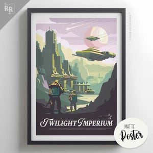 TWILIGHT IMPERIUM - Póster inspirado / Póster de juego de mesa retro e impresión de arte de pared / Fantasía, Dnd, Juego de rol / Idea de regalo de decoración del hogar