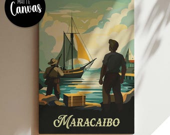 Unofficial MARACAIBO - Inspired Canvas / Retro Board Game Wall Art / Fantasy, DnD, RPG / Home Decor & Gift Idea