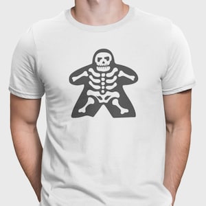 Unisex - Scheletro Meeple / T-Shirt / Dungeons & Dragons, RPG, Gioco da tavolo, Cultura popolare, Fantasia, Regalo