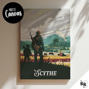 SCYTHE - Inspired Canvas / Retro Board Game Wall Art / Fantasy, DnD, RPG / Home Decor & Gift Idea