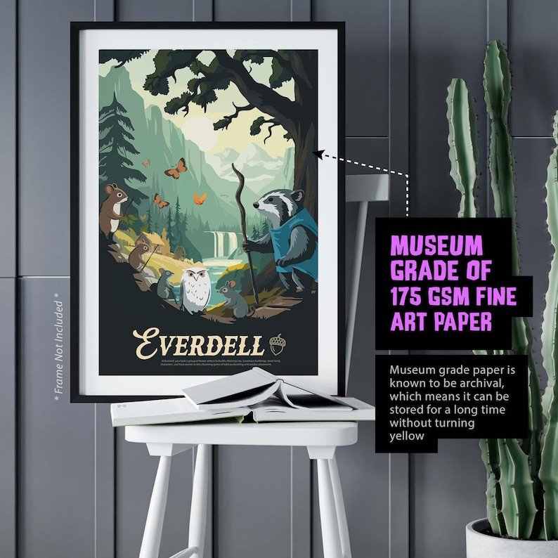 Unofficial Everdell-inspired Poster / Funny Retro Board Game Wall Art ...