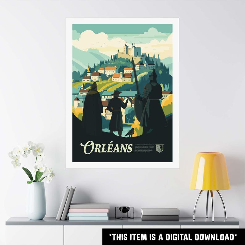 ORLEANS Inspired Poster / Retro Board Game Poster & Printable Wall Art