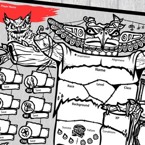 Nature Themed Dungeons and Dragons 5e Character Sheets / Printable PDF DnD Character Sheets / Digital Download