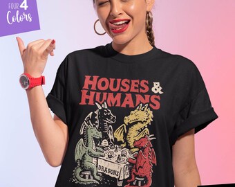 Funny RPG T-Shirt – Dragons Playing Tabletop Game, Fantasy Meme Apparel