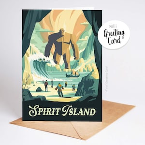 SPIRIT ISLAND - Inspired Greeting Card / Retro Board Game Card / Fantasy RPG, DnD, Geeky Birthday Gift