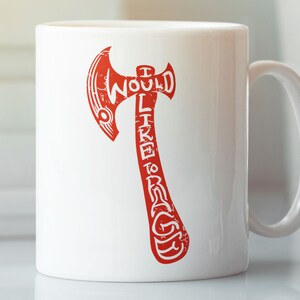 I Would Like To Rage / Ceramic Mug 11oz / Dungeons & Dragons, RPG, Board Game, Gaming, Fantasy, Gift