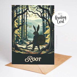 ROOT - Inspired Greeting Card / Retro Board Game Card / Fantasy RPG, DnD, Geeky Birthday Gift