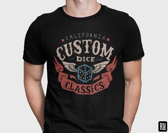 Unisex - Custom Dice Classics - Californië / T-shirt / Dungeons & Dragons, RPG, bordspel, gaming, fantasy, cadeau