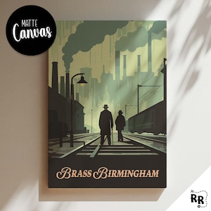 BRASS BIRMINGHAM - Inspired Canvas / Retro Board Game Wall Art / Fantasy, DnD, RPG / Home Decor & Gift Idea