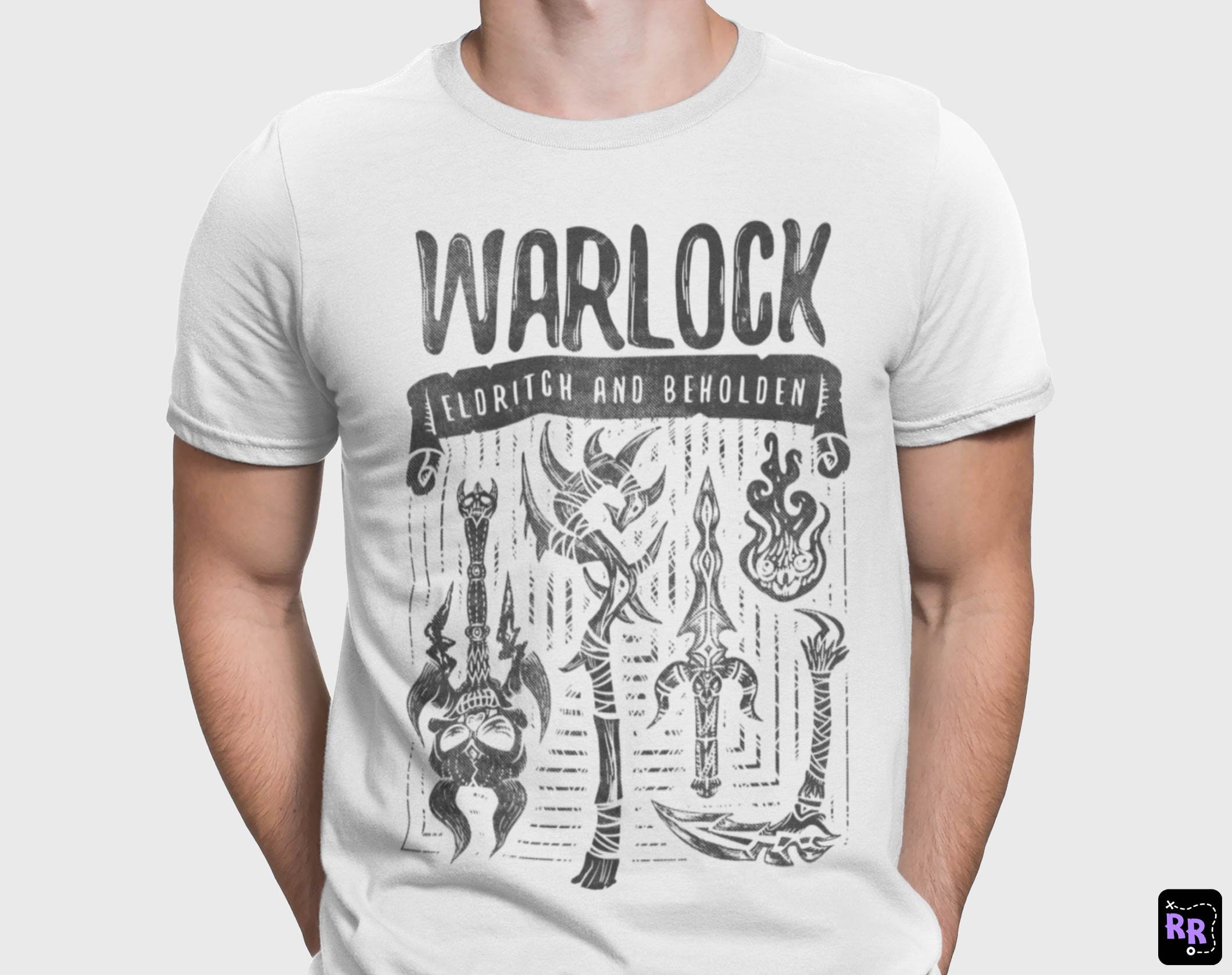 Unisex - Warlock - Eldritch and Beholden / T-shirt / Dungeons
