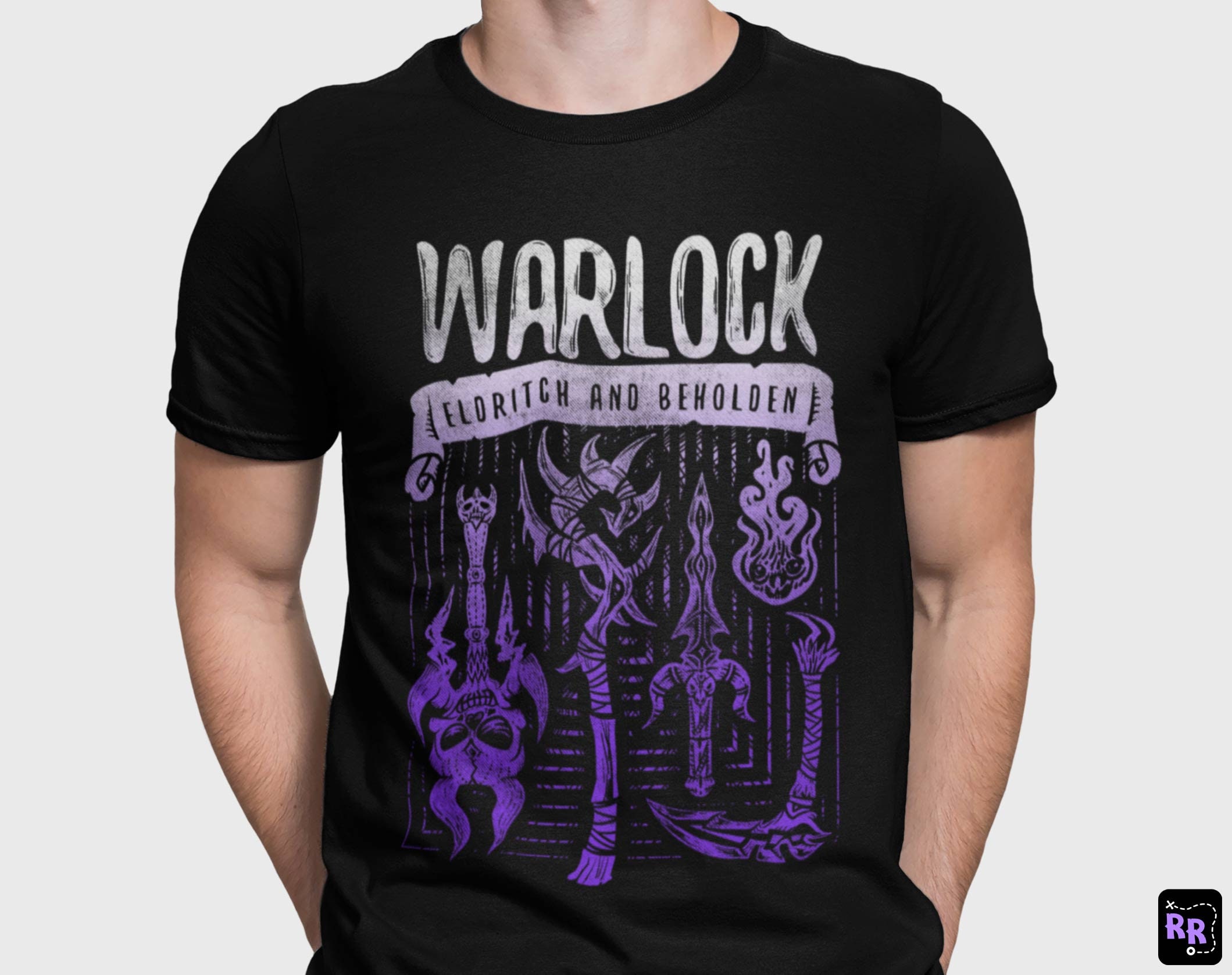 Unisex - Warlock - Eldritch and Beholden / T-shirt / Dungeons