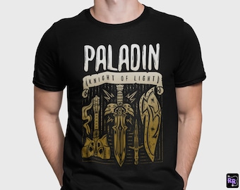 Unisex - Paladin - Knight of Light / T-Shirt / Dungeons & Dragons, RPG, Board Game, Gaming, Fantasy, Gift