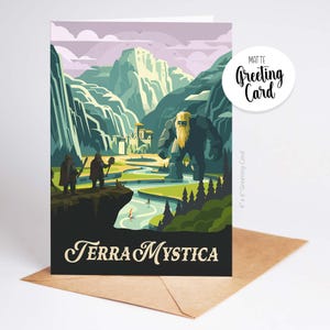 TERRA MYSTICA - Inspired Greeting Card / Retro Board Game Card / Fantasy RPG, DnD, Geeky Birthday Gift