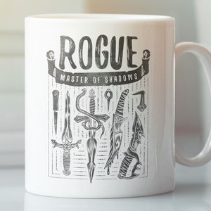 Schurke - Master of Shadows (Class Series) / Keramiktasse 11oz / Dungeons & Dragons, RPG, Brettspiel, Gaming, Fantasy, Geschenk