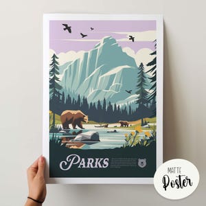 Inoffizielles PARKS - Inspiriertes Poster / Retro Brettspiel Poster & Wand Kunst / Fantasy, Dnd, Rollenspiel / Geschenkidee Wohnkultur