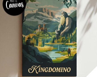 Unofficial KINGDOMINO - Inspired Canvas, Retro Board Game Wall Art, Fantasy, DnD, RPG, Home Decor & Gift Idea