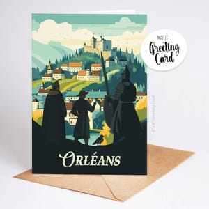 ORLEANS - Inspired Greeting Card / Retro Board Game Card / Fantasy RPG, DnD, Geeky Birthday Gift