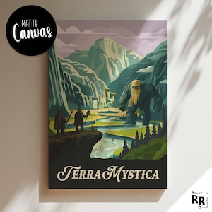 TERRA MYSTICA - Inspired Canvas / Retro Board Game Wall Art / Fantasy, DnD, RPG / Home Decor & Gift Idea