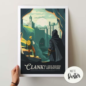 CLANK - Inspired Poster / Retro Board Game Poster & Wall Art Print / Fantasy, Dnd, Roleplaying Game / Home Decor Gift Idea