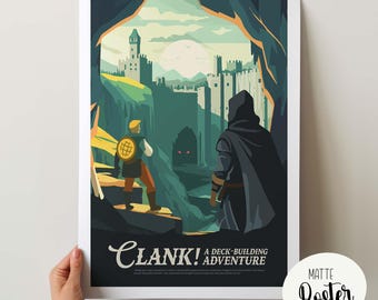 Unofficial CLANK - Inspired Poster / Retro Board Game Poster & Wall Art Print / Fantasy, Dnd, Roleplaying Game / Home Decor Gift Idea