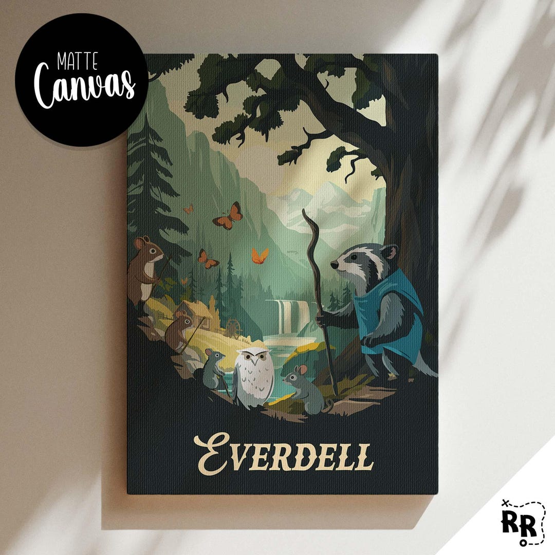 EVERDELL - Inspired Canvas / Retro Board Game Wall Art / Fantasy, Dnd ...