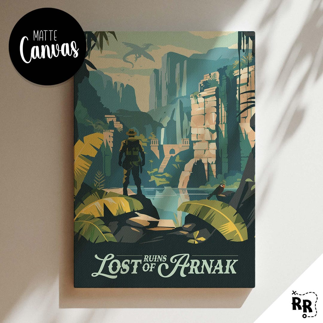 Unofficial Lost Ruins of Arnak - Inspired Canvas / Retro Board Game ...