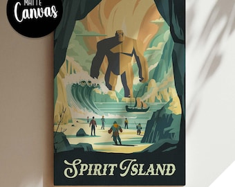 Unofficial SPIRIT ISLAND - Inspired Canvas / Retro Board Game Wall Art / Fantasy, DnD, RPG / Home Decor & Gift Idea