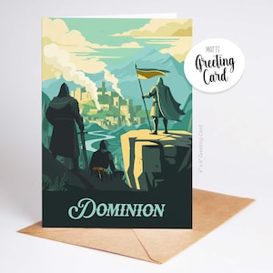 DOMINION - Inspired Greeting Card / Retro Board Game Card / Fantasy RPG, DnD, Geeky Birthday Gift