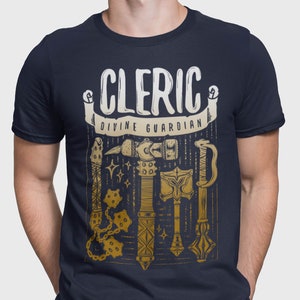 Unisex - Kleriker - Göttlicher Wächter / T-Shirt / Dungeons & Dragons, Rollenspiel, Brettspiel, Gaming, Fantasy, Geschenk