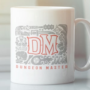 Dungeon Master / Ceramic Mug 11oz / Dungeons & Dragons, RPG, Board Game, Gaming, Fantasy, Gift
