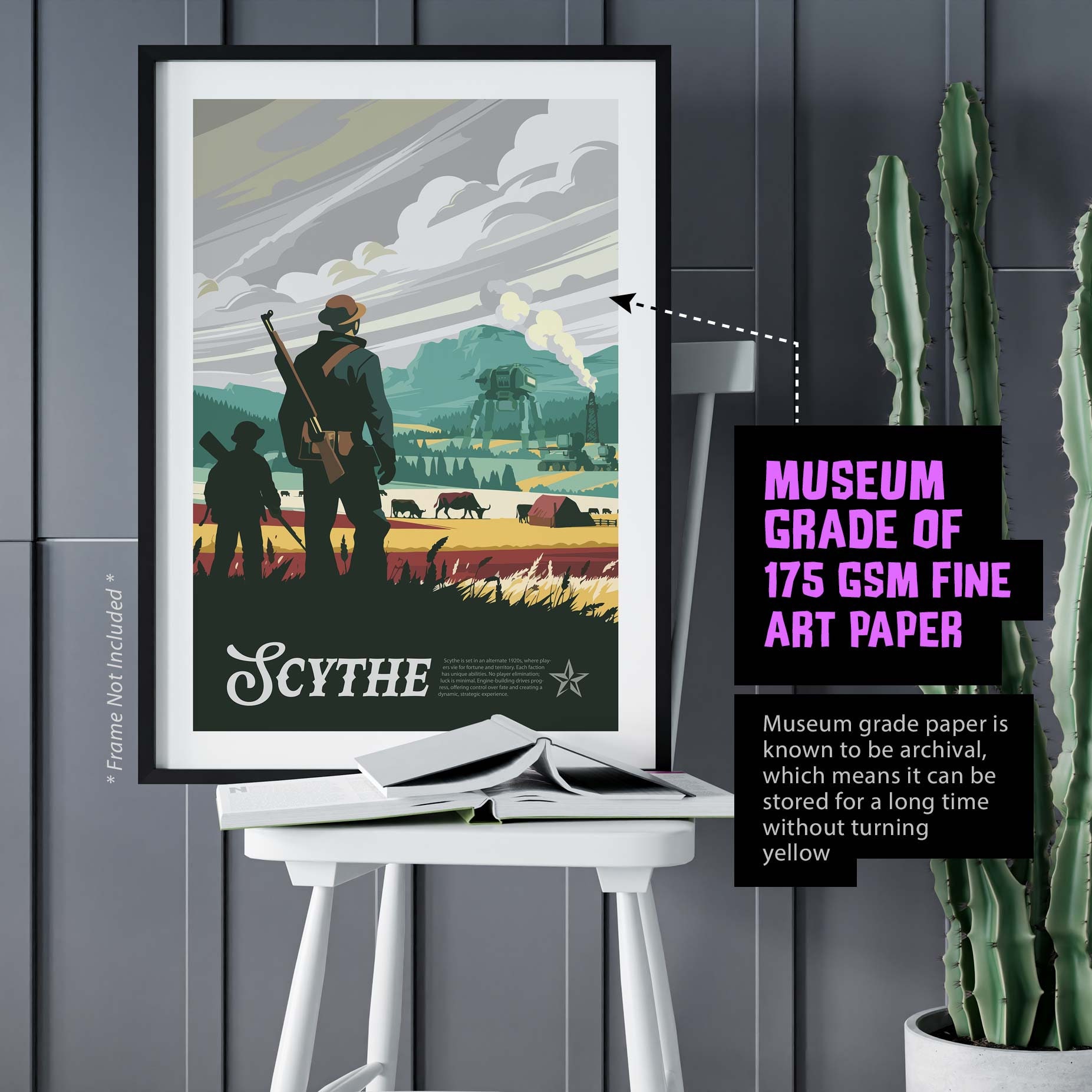 SCYTHE Inspired Poster / Retro Board Game Poster & Wall Art Print ...