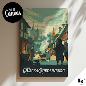The QUACKS of QUEDLINBURG - Inspired Canvas / Retro Board Game Wall Art / Fantasy, DnD, RPG / Home Decor & Gift Idea