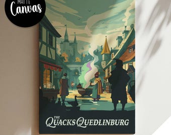 Unofficial The QUACKS of QUEDLINBURG - Inspired Canvas / Retro Board Game Wall Art / Fantasy, DnD, RPG / Home Decor & Gift Idea