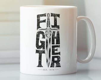 KÄMPFER / Keramiktasse 11oz / Dungeons & Dragons, RPG, Brettspiel, Gaming, Fantasy, Geschenk