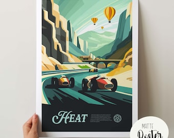 Unofficial HEAT - Inspired Poster / Funny Retro Board Game Poster & Wall Art Print / Fantasy, Dnd, Roleplaying Game / Home Decor Gift Idea