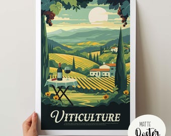 Unofficial VITICULTURE - Inspired Poster / Retro Board Game Poster & Wall Art Print / Fantasy, Dnd, Roleplaying Game / Home Decor Gift Idea